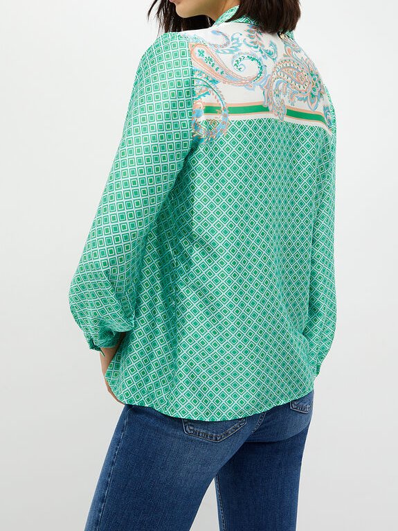 BORDER B GREEN Blouse